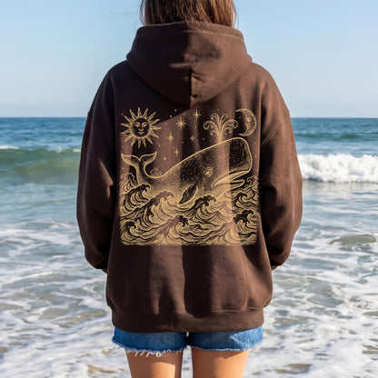 Whale At Sea Hoodie