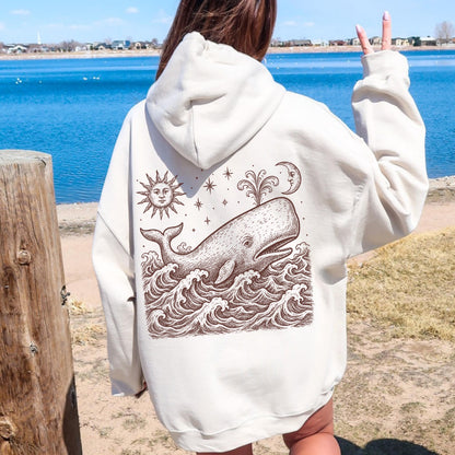 Whale At Sea Hoodie