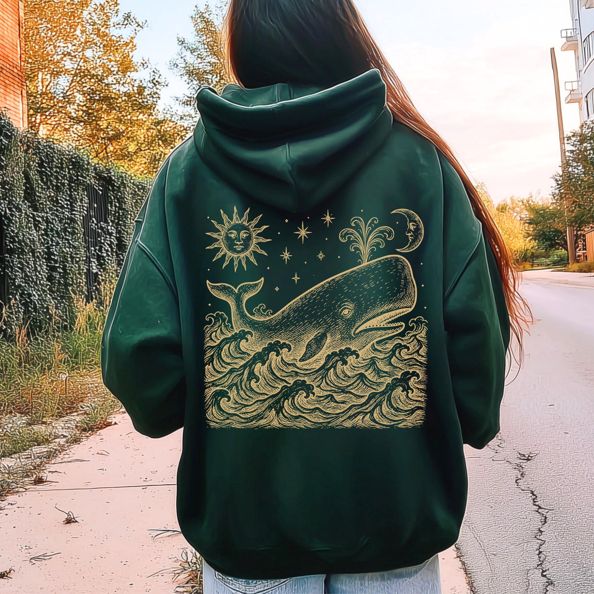 Whale At Sea Hoodie