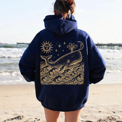 Whale At Sea Hoodie