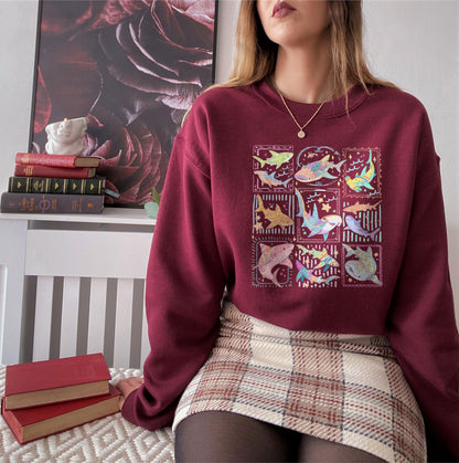 Retro Shark Species Sweater